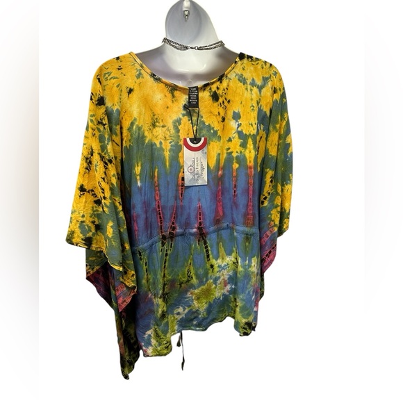 NWT.  Sacred Threads S/M Tye-Dye Blouse.  223182.   CL/GR07 - Picture 2 of 2